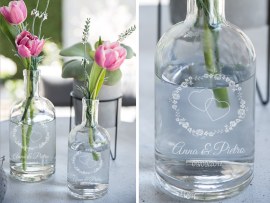 Bottiglia con incisione