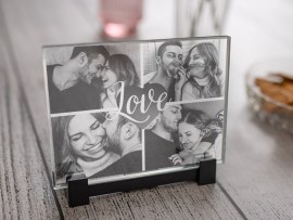 Lastra di vetro con foto