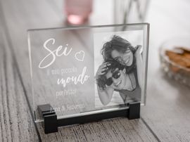 Lastra di vetro con foto