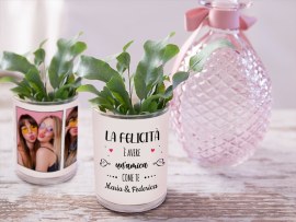 Portacandele personalizzato con fiori
