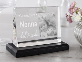 Foto nel cristallo per nonna