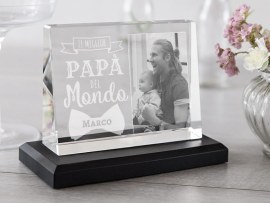 Foto nel cristallo per papa