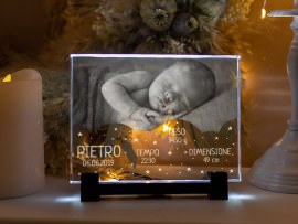 Lastra di vetro con foto