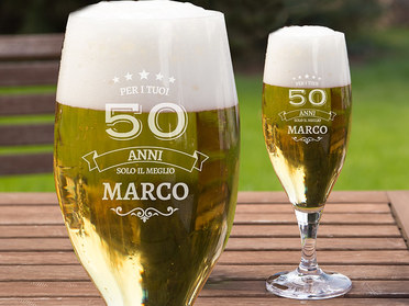 2 vetro pesante 1 kg Boccale birra elegante Bicchieri birra personalizza con incisione