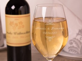 Calice da vino con data