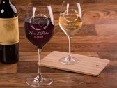 Calice da vino con tagliere