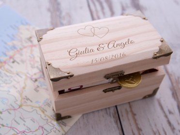 Cassetta e scatola di legno con 6 scomparti - da personalizzare - 28 x 18 x  13,5 cm - Youdoit - Idee regalo