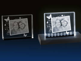 Foto nel cristallo base LED