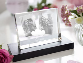 Foto nel cristallo cuore