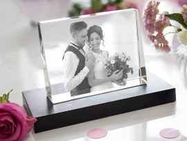 Foto nel cristallo matrimonio