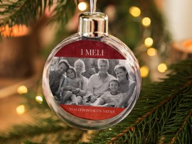 Pallina di natale i Meli col rosso