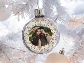 Pallina di natale coppia