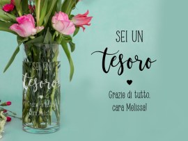 Vaso con design sei un tesoro