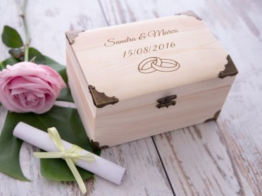 Cassetta e scatola di legno con 6 scomparti - da personalizzare - 28 x 18 x  13,5 cm - Youdoit - Idee regalo