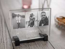 Lastra di vetro con foto