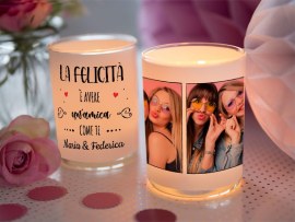 Portacandele con foto