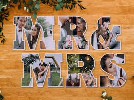 Lettere decorative Mr. & Mrs.