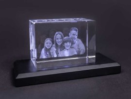 Foto nel cristallo 3D