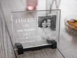Lastra di vetro con foto