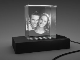 Foto nel cristallo 3D